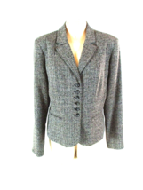 Dressbarn Women&#39;s 14 Gray Button Up Jacket (C5) - $18.81