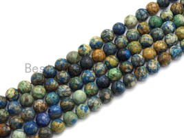 High Quality Natural Chryscolla Lapis Round Smooth Beads,6mm/8mm/10mm/12mm - £11.91 GBP+