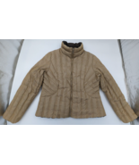 Michael Kors Down Puffer Coat Reversible Jacket Tan Women&#39;s Size Large Q... - £31.60 GBP