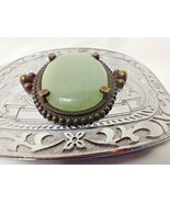 Faux Stone Silver Tone Belt Buckle Western Style - $19.95