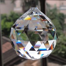 Crystal Hanging Chandelier Pendant Suncatcher Faceted Prism Glass Lamp 2... - £17.36 GBP