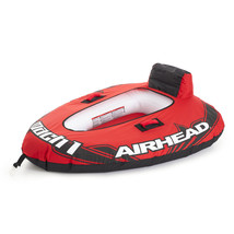Airhead Mach 1 Inflatable Single Rider Towable Lake Ocean Water Tube Float, Red - £122.56 GBP