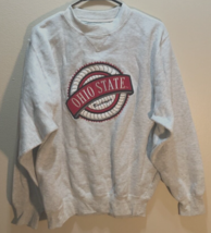 Ohio State Buckeyes NCAA Vintage 90s Gray Sewn Big Ten Midwest Sweatshirt L - $22.76