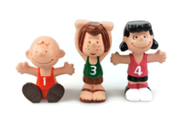 Peanuts gang stackable gymnastics figurines United Feature syndicate inc 50s 60s - £28.93 GBP