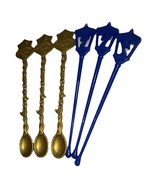 6PC Seagram&#39;s Golden Gin vintage SWIZZLE STICK seagrams #7 RARE Blue - €12,74 EUR