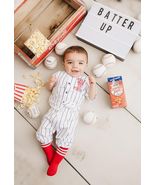 Half Birthday Outfit: Navy Pinstripe Baseball Jersey &amp; Pants - $40.00