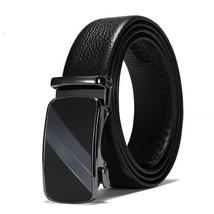 Men’s Leather Ratchet Belt Comfort Dress Belt for Men with Automatic Buckle - £16.49 GBP