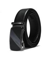 Men’s Leather Ratchet Belt Comfort Dress Belt for Men with Automatic Buckle - £16.51 GBP