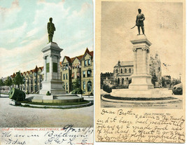 Gen Watson Mexican War Monument  2 Undivided Back Postcards Baltimore Ma... - $9.90