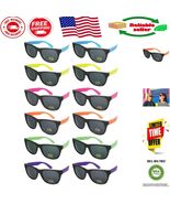 Vibrant 80s Neon Sunglasses for Adults - Lightweight &amp; UV Protection Gua... - $37.18 CAD