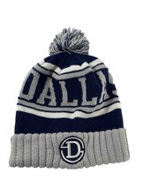 Dallas Cowboys Fan Blue &amp; Grey  Pom Pom Beanie Toboggan Winter Hat - £6.77 GBP