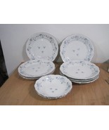10 Johann Haviland Blue Garland Dishes Plates Bavaria Germany Blue - £46.93 GBP