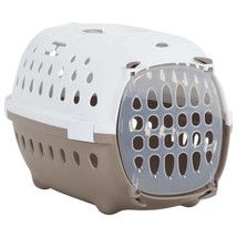 Pet Transport Box White and Brown 50x34.5x32 cm PP - £11.93 GBP