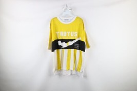 Vintage 90s Streetwear Mens Size XL Spell Out Striped Baggy Fit Hip Hop T-Shirt - £31.57 GBP