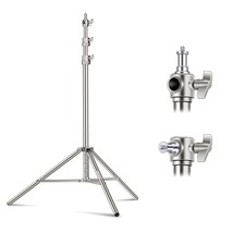 NEEWER 7.2ft/2.2m Stainless Steel Light Stand, Spring Cushioned Heavy Duty Photo - £85.52 GBP