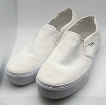 Vans Shoes Womens Size 10 White Platform Slip On Skate Sneaker SK8 Low - $34.64