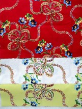 Fabric Red Rooster &quot;Country Cottage&quot; Quilter 3 Pc Sampler Red Yellow White $2.55 - £1.99 GBP