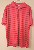 Callaway Opti-Dri Large Pink Coral Short Sleeve Polo Golf Shirt - £7.87 GBP