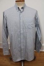 Eddie Bauer L Blue Check Wrinkle Free Relaxed-Fit Long Sleeve Button-Front Shirt - £22.57 GBP