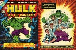 MARVEL TREASURY 5 THE HULK ON THE RAMPAGE 1975 GIANT EDITION NM  - £39.34 GBP