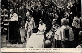 Her Majesty Queen Elizabeth II Coronation Prepares for Anointing Postcard Z8 - £10.34 GBP