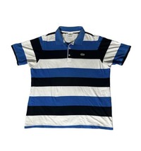 Lacoste Mens Polo Shirt Size 8 Us Xxl Striped Golf Casual Blue White - $31.68