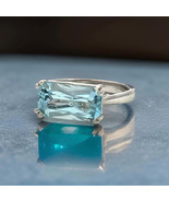 Natural Solitaire Aquamarine Ring 6.5 14k WG 2.71 Cts Certified $2,490 4... - $1,277.10
