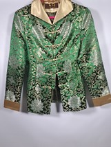 Gold And Green Chinese Jacket Large - £15.33 GBP
