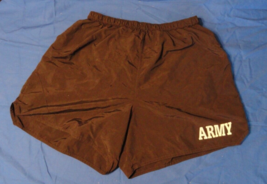 PRE-OWNED Reg Us Army Ipfu Black Silver Pt Physical Fitness Shorts Trunks L - £11.84 GBP