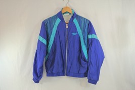 Reebok Athletic Jacket Blue Teal Mens Small Track Street Wear Zip Up Vtg... - $28.84