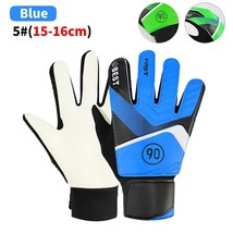 1 Pair Kids Boy Soccer Goalkeeper PU Gloves Finger Protection Goal Thickened  Fo - £84.45 GBP
