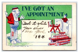 Hobo Tramp Quits Job Sawing Wood - Has Appointment UNP UDB Postcard unp S1 - £4.05 GBP