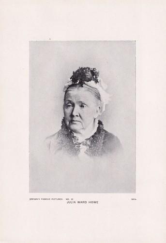 Vintage 8 x 5.5&quot; Print Brown&#39;s Famous Pictures - Julia Ward Howe - No. 22 - $3.96