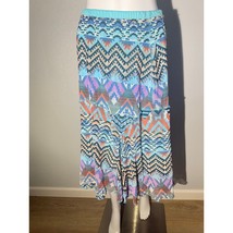 Multiples Boho Geometric Print Midi Skirt – Size M - $16.83