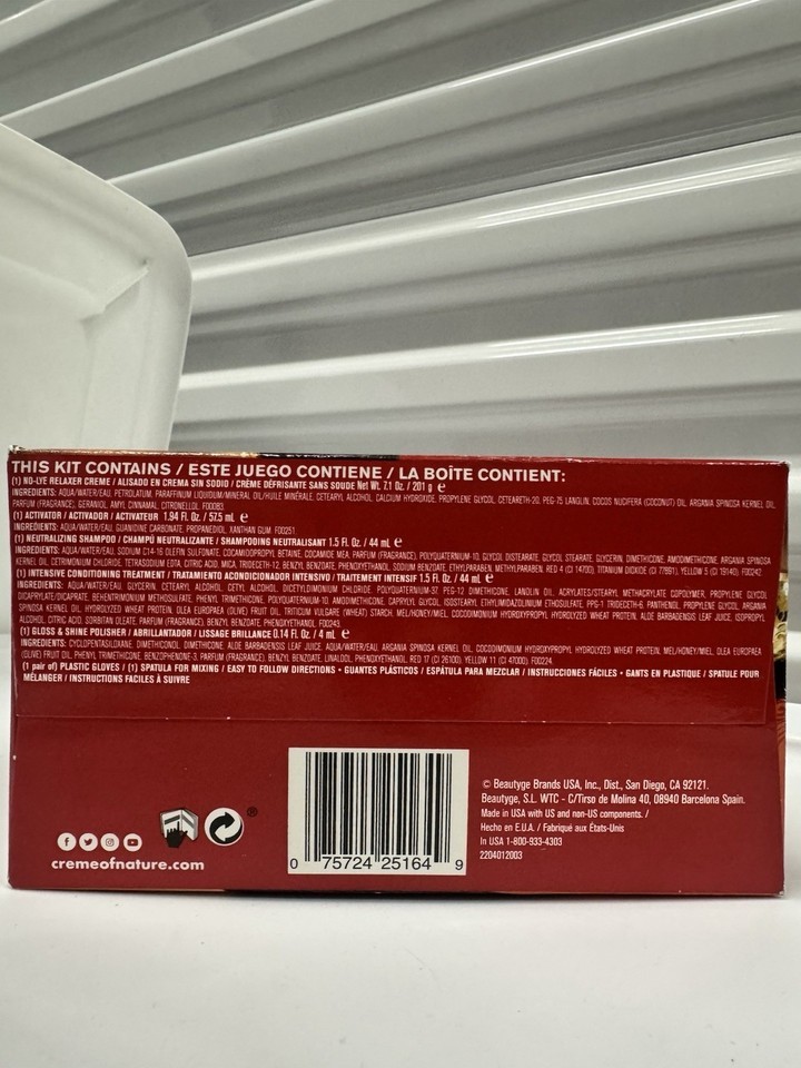 Creme Of Nature With Argan Oil Relaxer- SUPER Advanced Straightening 1 Box New Item image 3