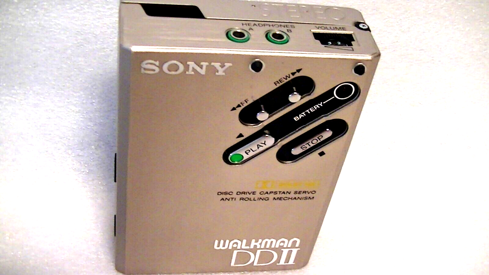 Primary image for Restored VINTAGE SONY WALKMAN CASSETTE PLAYER WM-DD II,  Works very well
