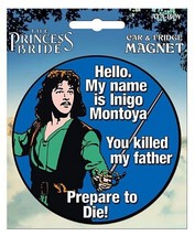 The Princess Bride Movie Hello My Name Is Inigo Montoya Car Magnet NEW UNUSED - £3.14 GBP