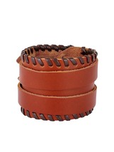 STG Genuine Leather Men&#39;s Brown Bracelet/Wrist Band Best Gift For Men Friendship - £22.94 GBP