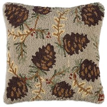 Pinecone Paradise Hand-Hooked Pillow - $155.41 CAD