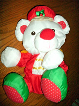 Christmas holiday Puffalump soldier bear vintage Fisher Price stuffed animal - £15.69 GBP