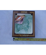 Armenian Brandy Glass Horse Decanter Collectible Bottle Teal In Cartoon Box - $33.89 CAD