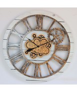 AMERICA LINE WALL CLOCK ROUND 36 INCH WHITE FARMHOUSE - $471.70 CAD