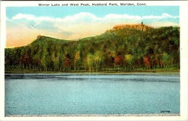 Antique Postcard c1910-20s Mirror Lake West Peak Hubbard Park Meriden, Ct - £7.47 GBP