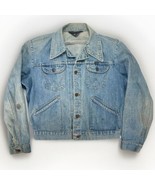 Vintage 70s Wrangler Denim Jacket 42 Mens M/L Distressed Faded Trucker J... - $101.43