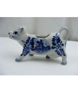Vintage Porcelain Flow Blue Delft Cow Creamer - €25,32 EUR