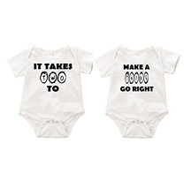VRW It Takes Two to Make a Thing go Right Funny Onesie Romper Dual Set T... - £22.51 GBP
