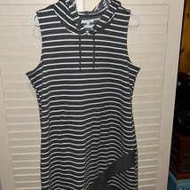 Maurices knit striped sleeveless, hooded dress - $261.18 MXN