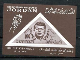 Jordan 1964 Sc 462a MNH Souvenir Sheet  Cv $18.50 John F Kennedy 10628 - £10.11 GBP