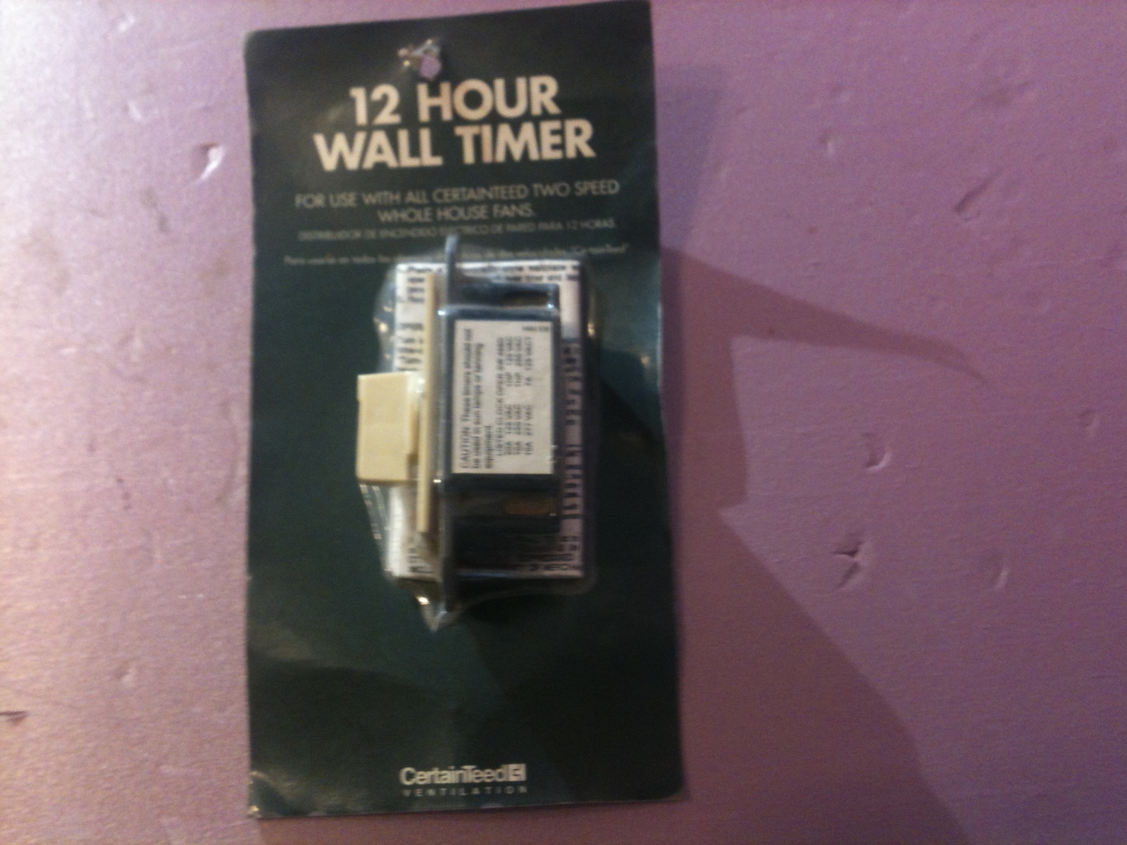 Timer -- wall mount 120 volt for ceiling fans anything you want a set ru... - $11.95