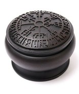 Alchemy Gothic Vegvisir Black Nordic Runes Trinket Box Viking Gift Decor... - £18.84 GBP